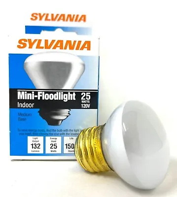SYLVANIA 25W 120V Mini-Floodlight Indoor Medium Base Reflector R14 Light Bulb • $4.99