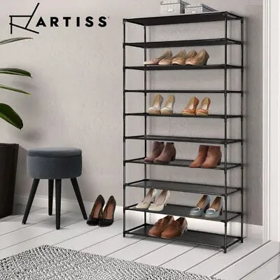 $19.72 • Buy Artiss Shoe Rack 10-Tier (50 Pair) Shoes Organiser Stand Holder Black