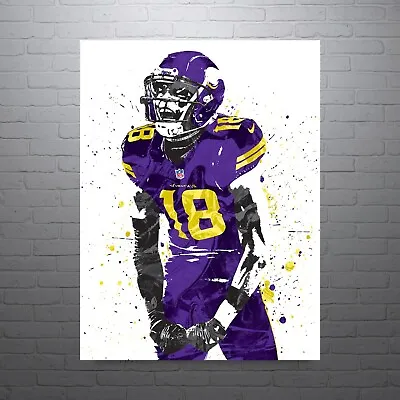 Justin Jefferson Scream Minnesota Vikings Football Sports Print-FREE US SHIPPING • $27.55