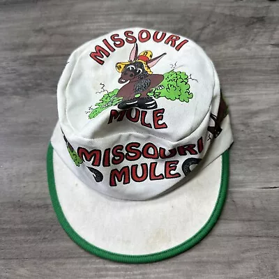 VTG University Central Missouri Mules Trucker Hat Cap USA MADE AOP Patch Old • $24.99