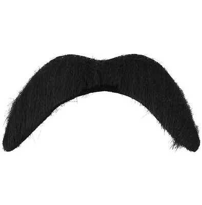Black Fake Moustache 1970s Mexican Bandit Hippy Fancy Dress False Tache  • £2.25