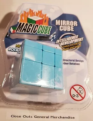  MAGIC CUBE BLUE  MIRROR CUBE 2.5X 2.5 Inch NEW SEALED • $9.50