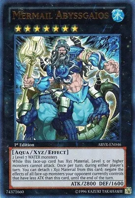 Mermail Abyssgaios ABYR-EN046 Unlimited Ultra Rare NM Yu-Gi-Oh! TCG • $14.95