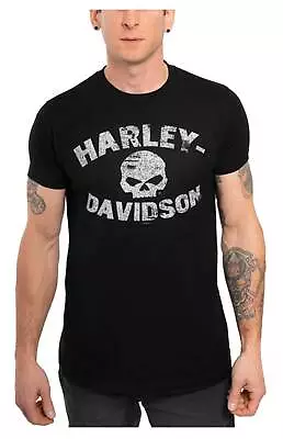 Harley-Davidson Men's Pursue Willie G Skull Short Sleeve Cotton T-Shirt - Black • $26.95