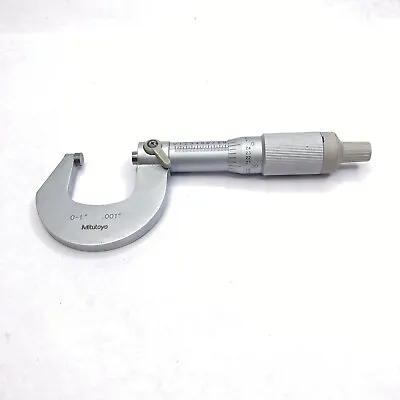 MITUTOYO 101-711 Outside Micrometer 0-1” .001  Grads - Carbide • $39.95