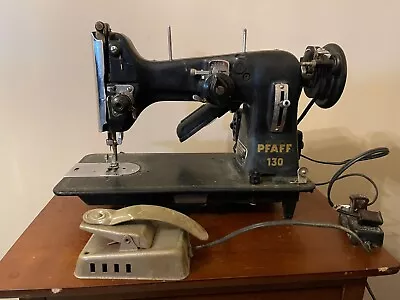 $99.99 • Buy Pfaff 130 Sewing Machine With Foot Pedal VINTAGE And Light As Is 4 Parts