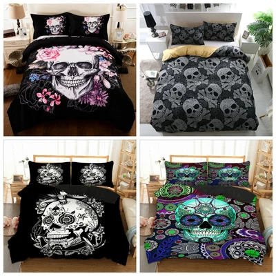 £19.99 • Buy Gothic Skull Duvet Cover Bedding Set With Pillow Cases Single Double King Sizes
