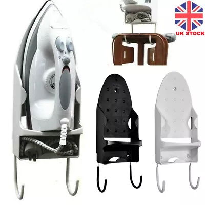 Door Wall Mounted Iron Holder Ironing Board Hanger Storage Rack Organizer Hook • £8.69