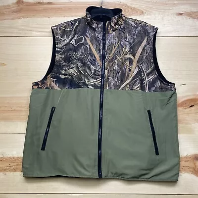 Ducks Unlimited Vest XL Full Zip Camo Hunting Mossy Oak Shadow Grass Habitat • $24.99