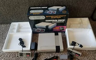 Nintendo NES Console Control Deck Bundle Complete In Box CIB Players Guide HTF • $219.95