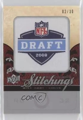 2008 UD Premier Stitchings NFL Team Logo/Draft Silver /30 Mike Hart Rookie RC • $5.99