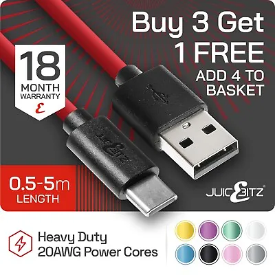 Fast Charger Type C USB Data Cable Lead For Samsung Galaxy S24 S23 S22 S21 S20 • £8.49