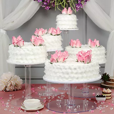 CAKE STAND 5 Tiers Clear Cupcakes Wedding Birthday Party Catering WHOLESALE • $49.57