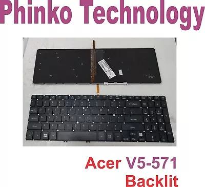Keyboard For Acer Aspire M3-MA50 V5-571 V5-572 V5-573G V5-573 Backlit W/o Frame • $55.38