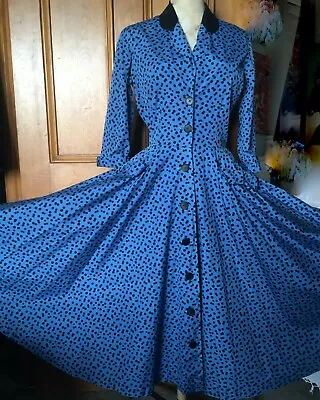 True Vintage 1950's Cotton Dress By Horrockses Fashions Bust  36  Waist  26  • £130