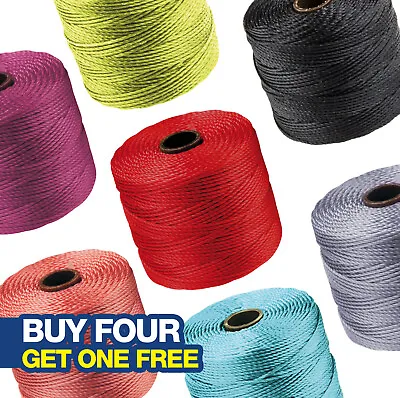 £4.55 • Buy Beadsmith S-Lon Superlon Kumihimo Thread Cord | 70m Reel | Tex 210