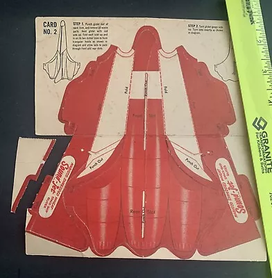 1954 Nabisco Shredded Wheat Sound Jet Space Ship Glider Card No. 2 Unused • $7.99