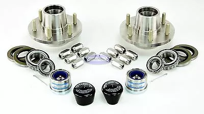 (2) Boat Trailer Stainless Steel Hub Kit 6 Lug 1 1/4  X 1 3/4  W/ Bearing Buddy • $532.65