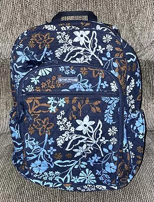 VERA BRADLEY Iconic Campus Fan Flowers XL Quilted Backpack With Laptop Storage • $55