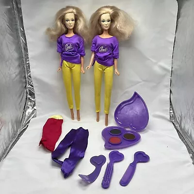 Mego Candi Doll Lot W/ 2 Dolls Makeup Brush Comb Outfit Some TLC Needed • $25.49