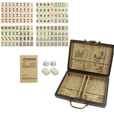 Vintage Mahjong Rare 144 Tiles Set Party Table Game  W/ English Instructions • £17.85
