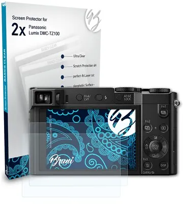 Bruni 2x Protective Film For Panasonic Lumix DMC-TZ100 Screen Protector • £9.19