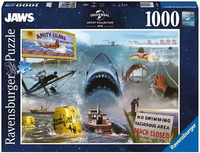 Ravensburger Puzzle 17450 - Jaws - 1000 Pieces Universal Vault Puzzle For Adults • $42.99