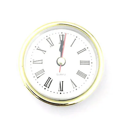 2-1/2  (65mm) QUARTZ CLOCK UP/Insert Gold Numer Roman Style Numeral • $2.40