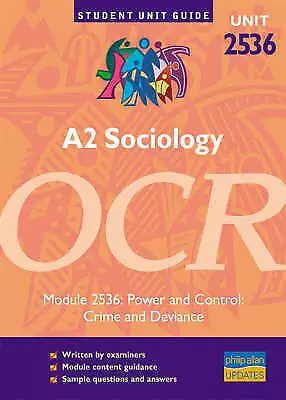 Chapman Steve : A2 Sociology OCR Unit 2536 Power And Con FREE Shipping Save £s • £3.35