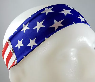 NEW! Super Soft American Flag US Flag USA Headband Sports Running Workout Hair • $8.99