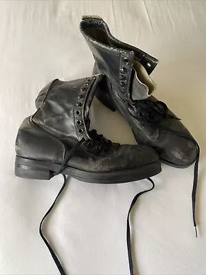 Vintage Military Combat Seiberling Boots Steel Toe Weathered Distressed Size 11 • $59.99