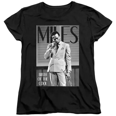 Miles Davis Womens T-Shirt Birth Of The Cool Black Tee • £23.93