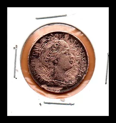 Venezuela Coin 1 Centavo Monaguero Bs 1858 Copper 25mm 7.5gr. (Low Shipping) • $20