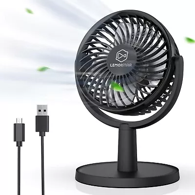 Mini Desk Fan USB Powered Desktop Fan With 4 Speeds Small But Powerful Strong  • $25.59