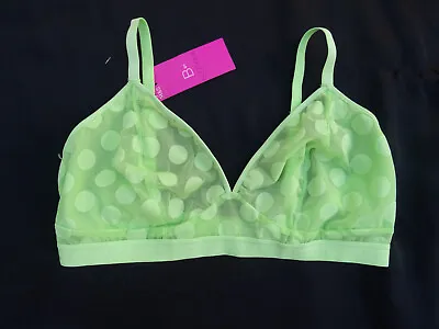 M & S Boutique Non Wired Bra Bralet Spot Mesh Pale Lime  Marks Spencer' • £7.99