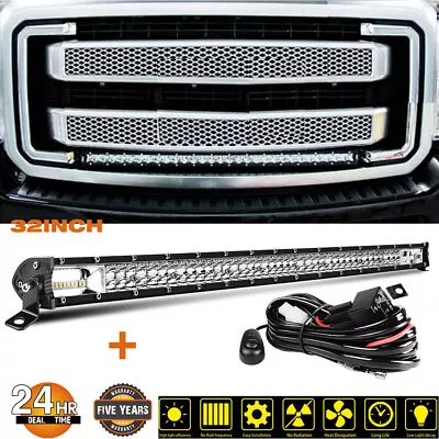 Dual Row 32inch LED Work Light Bar For Ford F-150 F-350 F-250 Super Duty 4WD 2WD • $50.60