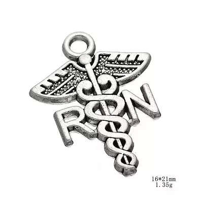 MIXED SET - 8 New RN NURSE Charms Tibet Silver Alloy ONE Of Each FREE SHIPPING! • $4.50