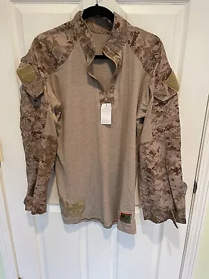 USMC Combat Ensemble FR Shirt Desert Marpat Size Medium Flame Resistant FROG NWT • $85