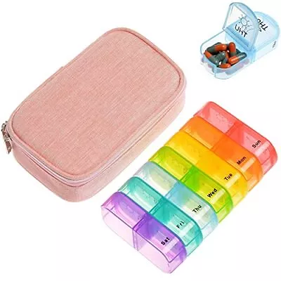 Organizer Box 2 Times A Day Weekly 7 Day Medicine Case Travel Large Portable ... • $8.79