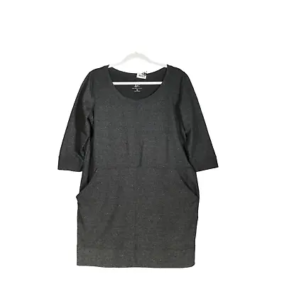 $19.77 • Buy New York Co Sweatshirt Dress Women Size M Mini Heathered Gray Pockets Athleisure
