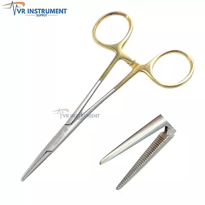 Mosquito Hemostat Forceps Straight 5  Gold Handle Surgical Instrument Tools • $9.50