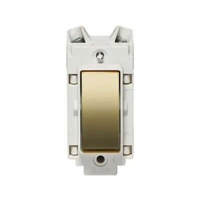 Crabtree 4530/6PB/WH  Grid Light Switch 2 Way - Polished Brass White Trim • £7.50