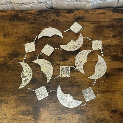 £7 • Buy Aluminium Stamped Crescent Moon String Wall & Door Hangings For Home Decoration