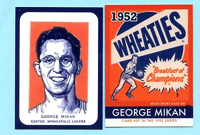 $6.95 • Buy 2022 - 1952 Wheaties Style Collector Card # 37 George Mikan - Minneapolis Lakers