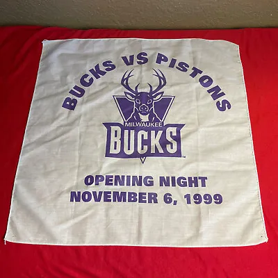 Vintage Milwaukee Bucks Rally Towel 1999 Opening Night Bucks Vs Pistons SGA • $6.99