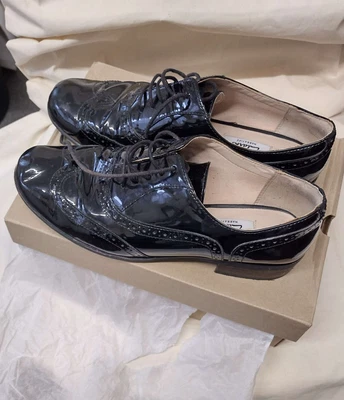 £30 • Buy Clarks Hamble Oak Ladies Black Patent Leather Brogue Shoe Size UK 6 E (Wide Fit)