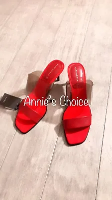 ZARA Women's Vinyl High Heel Sandals(Red US  7.5/EUR  38) • $57.99