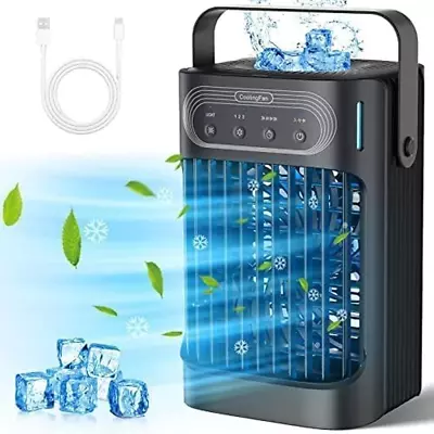 Portable Air Cooling Fan Evaporative Mini Air Conditioner W/ 3 Cool Mist Speeds • $76.99