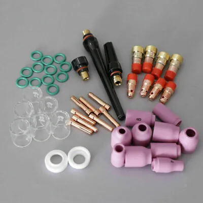 £21.99 • Buy 49 Pcs TIG Welding Torch Gas Lens Parts Kit For WP-17 WP-18 WP-26 Tungsten UK