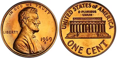 1969 S Gem  Proof Lincoln Cent (1 Coin) • $5.95